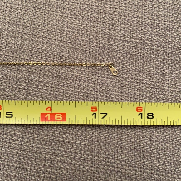 Teardrop Necklace with Faux Diamonds & Blue Stone - Picture 4 of 8